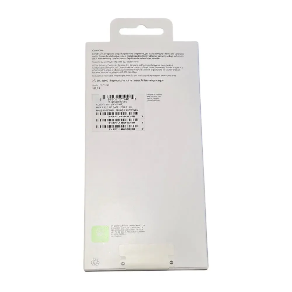 New Galaxy S26 Ultra Clear Case Transparent OEM Sealed